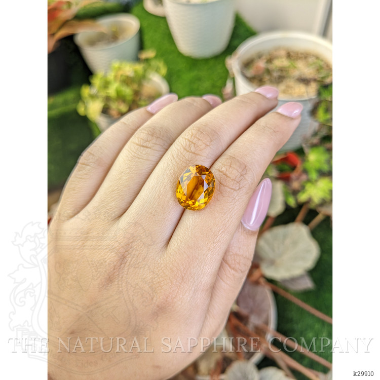 8.06 Ct. Orangish Yellow Citrine from Brazil