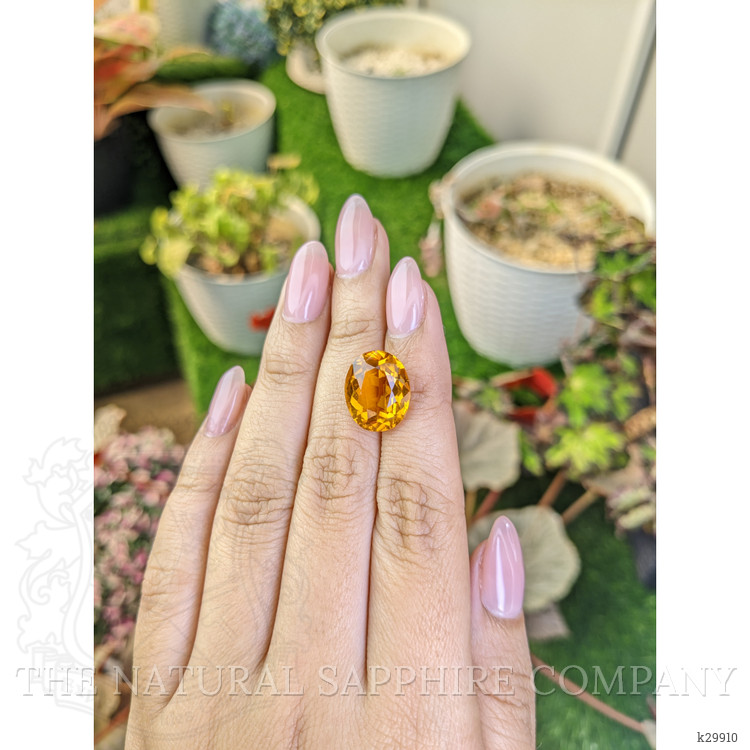 8.06 Ct. Orangish Yellow Citrine from Brazil