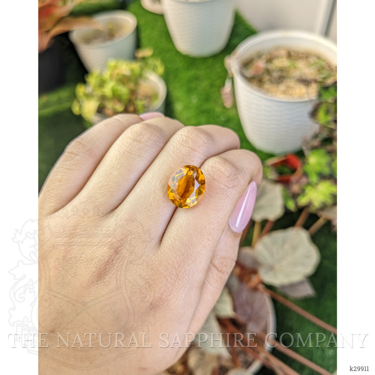 7.15 Ct. Orangish Yellow Citrine from Brazil