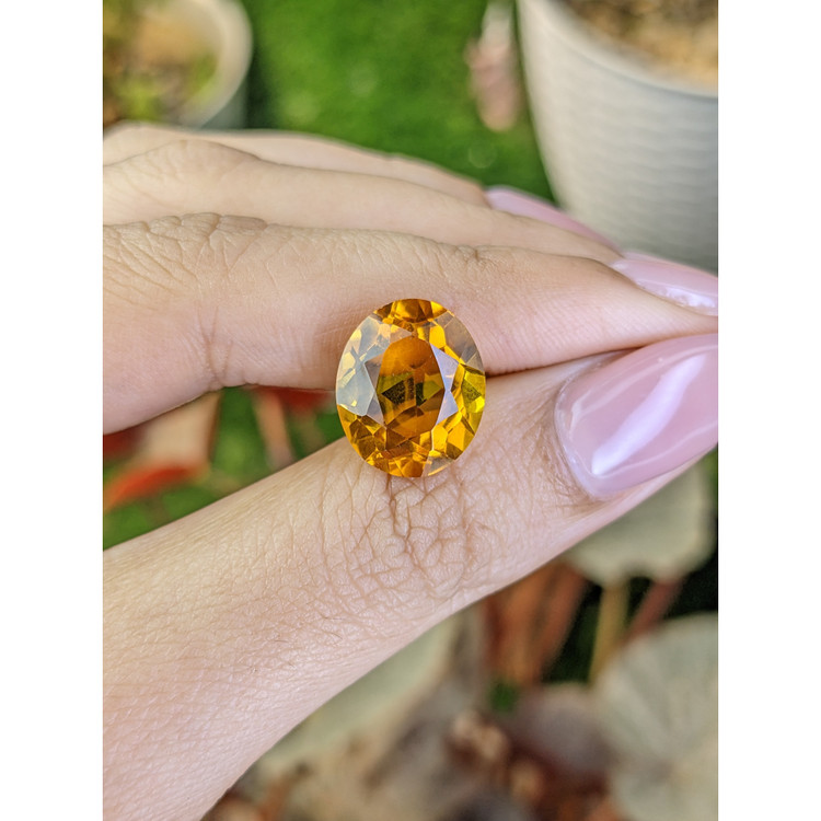 7.15 Ct. Orangish Yellow Citrine from Brazil