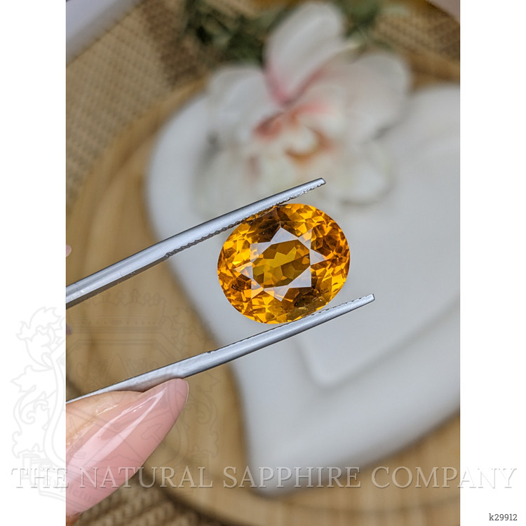 11.04 Ct. Yellowish Orange Citrine from Brazil