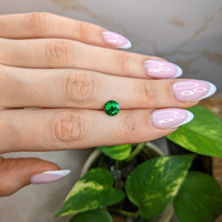1.29 Ct. Tsavorite Garnet from Tanzania Life Style