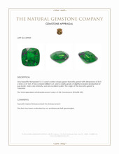 3.12 Ct. Tsavorite Garnet from Tanzania Appraisal