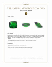 3.57 Ct. Tsavorite Garnet from Tanzania Appraisal