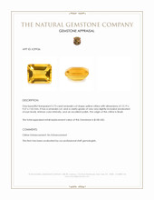 5.73 Ct. Yellow Citrine from Brazil Appraisal
