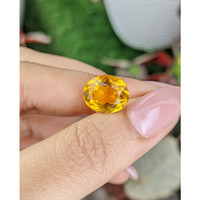 5.14 Ct. Orangish Yellow Citrine from Brazil Life Style