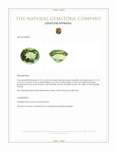 4.76 Ct. Yellowish Green Prasiolite from Brazil Appraisal