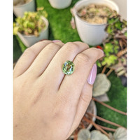 4.76 Ct. Yellowish Green Prasiolite from Brazil Life Style