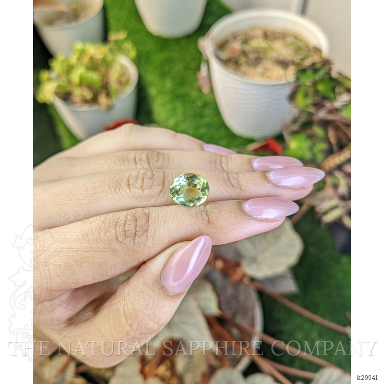 4.76 Ct. Yellowish Green Prasiolite from Brazil