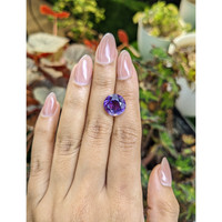 5.93 Ct. Purple Amethyst from Ceylon (Sri Lanka) Life Style