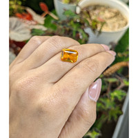 5.01 Ct. Orangish Yellow Citrine from Ceylon (Sri Lanka) Life Style