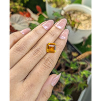 4.97 Ct. Orangish Yellow Citrine from Ceylon (Sri Lanka) Life Style
