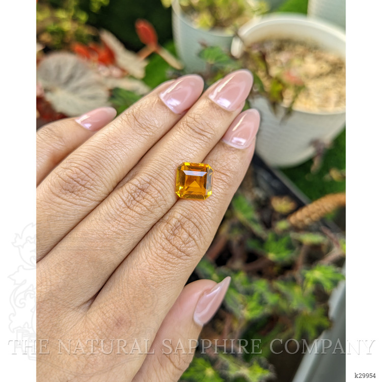 4.97 Ct. Orangish Yellow Citrine from Ceylon (Sri Lanka)