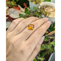 4.97 Ct. Orangish Yellow Citrine from Ceylon (Sri Lanka) Life Style