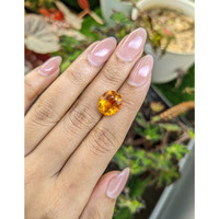 5.52 Ct. Orangish Yellow Citrine from Ceylon (Sri Lanka) Life Style
