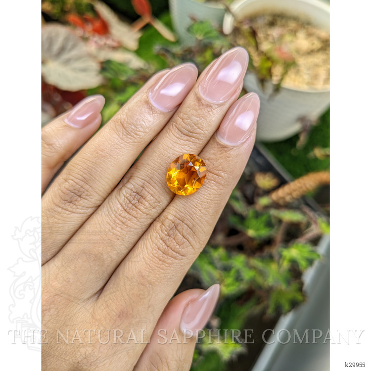 5.52 Ct. Orangish Yellow Citrine from Ceylon (Sri Lanka)