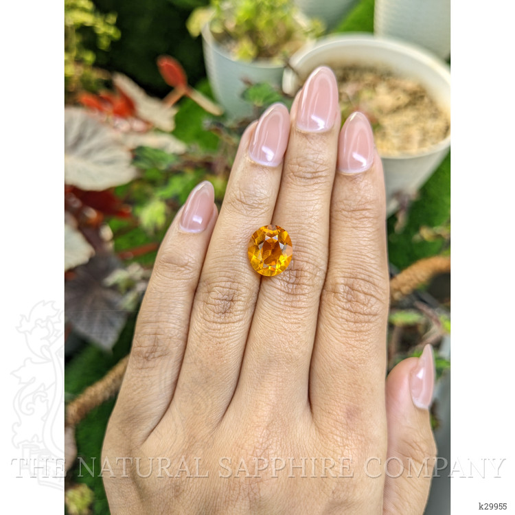 5.52 Ct. Orangish Yellow Citrine from Ceylon (Sri Lanka)