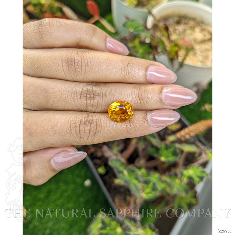 5.52 Ct. Orangish Yellow Citrine from Ceylon (Sri Lanka)