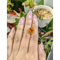 6.60 Ct. Yellowish Orange Citrine from Ceylon (Sri Lanka) Life Style