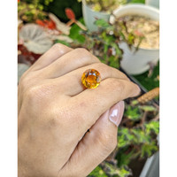 6.60 Ct. Yellowish Orange Citrine from Ceylon (Sri Lanka) Life Style