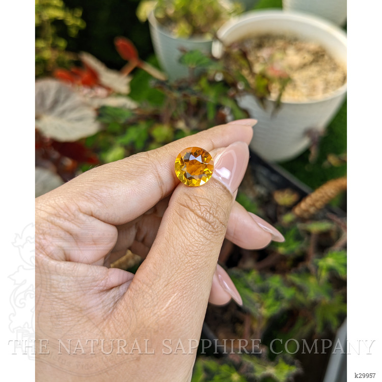 5.03 Ct. Orangish Yellow Citrine from Ceylon (Sri Lanka)