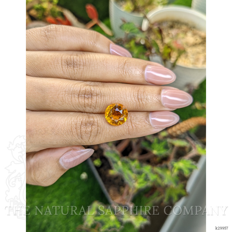 5.03 Ct. Orangish Yellow Citrine from Ceylon (Sri Lanka)