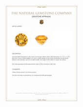 5.48 Ct. Yellow Citrine from Ceylon (Sri Lanka) Appraisal