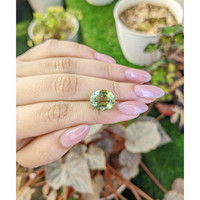 6.28 Ct. Yellowish Green Prasiolite from Brazil Life Style