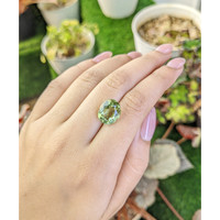 6.28 Ct. Yellowish Green Prasiolite from Brazil Life Style