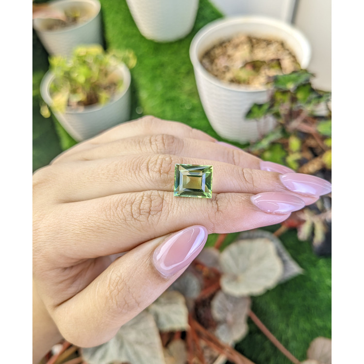 7.24 Ct. Yellowish Green Prasiolite from Brazil