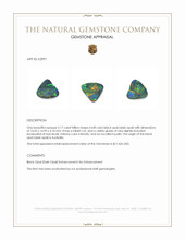 5.17 Ct. Multi Color Black Opal (Dark Opal) from Australia Appraisal