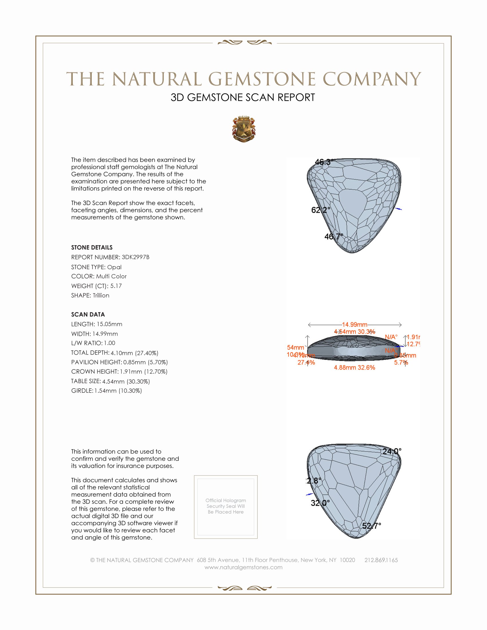 5.17 Ct. Black Opal from Australia