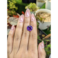 5.36 Ct. Purple Amethyst from Ceylon (Sri Lanka) Life Style