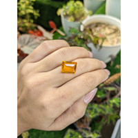 6.82 Ct. Orangish Yellow Citrine from Ceylon (Sri Lanka) Life Style