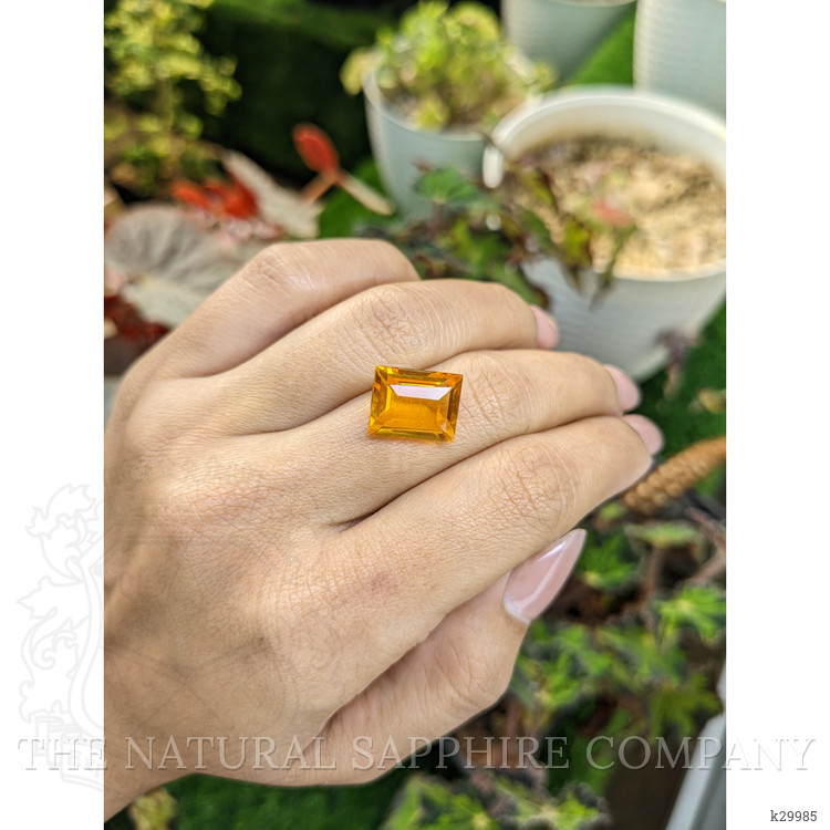 6.82 Ct. Orangish Yellow Citrine from Ceylon (Sri Lanka)