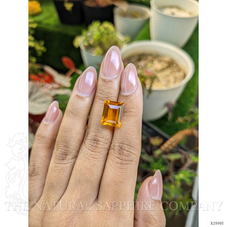 6.82 Ct. Orangish Yellow Citrine from Ceylon (Sri Lanka)