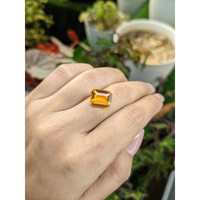 5.21 Ct. Orangish Yellow Citrine from Ceylon (Sri Lanka) Life Style