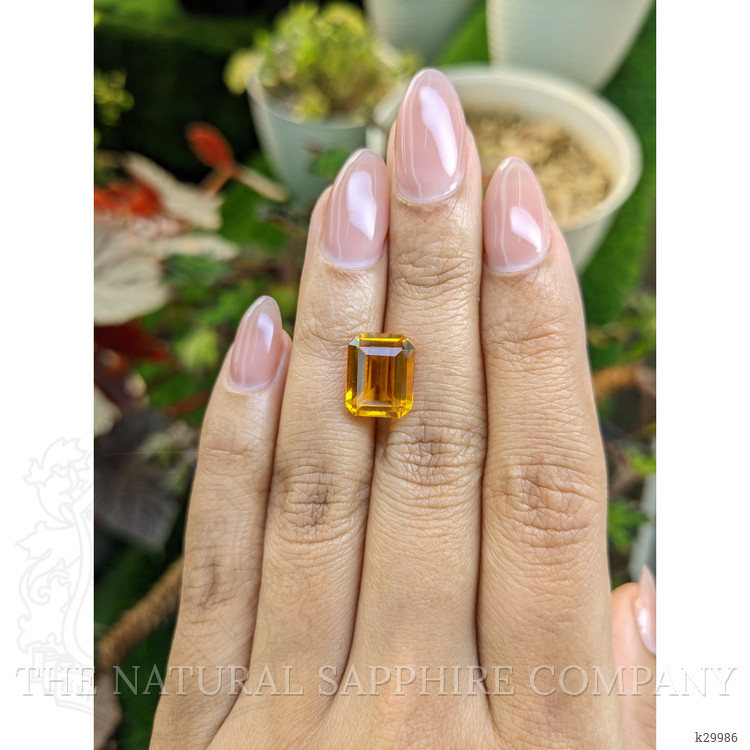 5.21 Ct. Orangish Yellow Citrine from Ceylon (Sri Lanka)