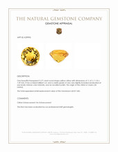 5.37 Ct. Yellow Citrine from Ceylon (Sri Lanka) Appraisal