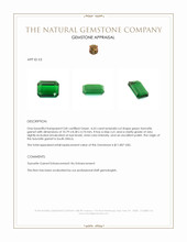 4.63 Ct. Tsavorite Garnet from South Africa Appraisal