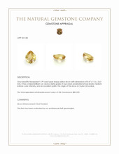 1.99 Ct. Yellow Zircon from Ceylon (Sri Lanka) Appraisal