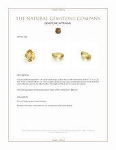 1.99 Ct. Yellow Zircon from Ceylon (Sri Lanka) Appraisal