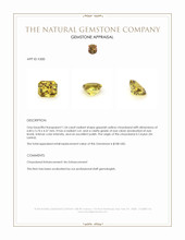 1.54 Ct. Greenish Yellow Chrysoberyl from Ceylon (Sri Lanka) Appraisal