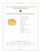 19.83 Ct. Yellow Cabochon Quartz from Brazil Scan Report