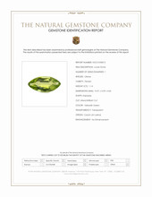 1.14 Ct. Yellowish Green Peridot from Ceylon (Sri Lanka) Scan Report