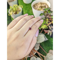 0.74 Ct. Reddish Pink Garnet from Ceylon (Sri Lanka) Life Style