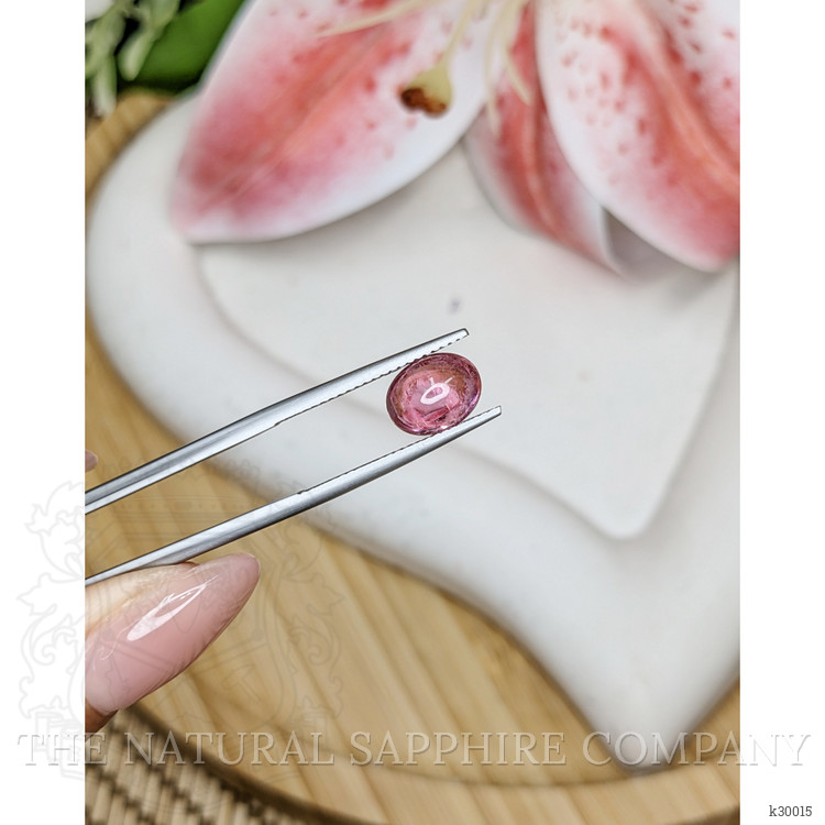 2.46 Ct. Pink Cabochon Tourmaline from Ceylon (Sri Lanka)