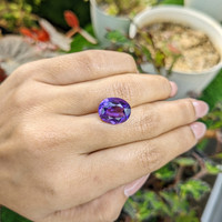 6.41 Ct. Purple Amethyst from Ceylon (Sri Lanka) Life Style