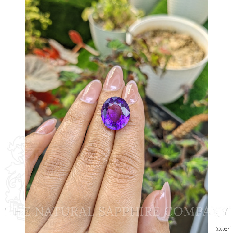 11.17 Ct. Purple Amethyst from Ceylon (Sri Lanka)