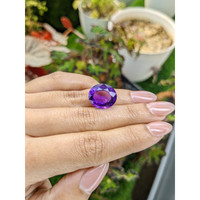 11.17 Ct. Purple Amethyst from Ceylon (Sri Lanka) Life Style